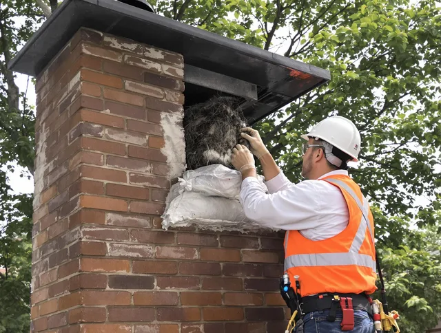 Humane removal of debris and animals by Westwood Chimney Sweep in Westwood, MA