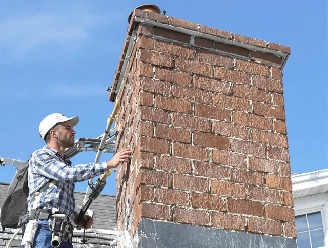 Brickwork for a chimney rebuild by Westwood Chimney Sweep in Westwood, MA