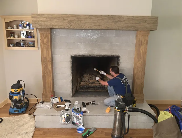 Detailed creosote removal process by Westwood Chimney Sweep in Westwood, MA