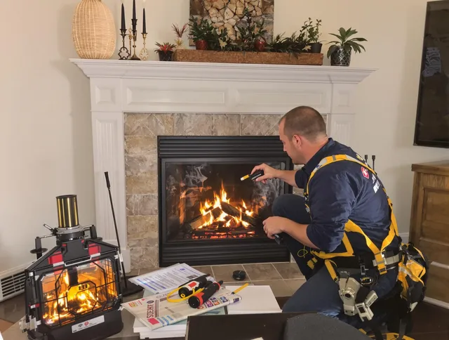 Safety-focused fireplace inspection by Westwood Chimney Sweep in Westwood, MA