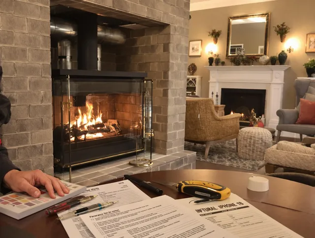 Westwood Chimney Sweep verifying fireplace safety measures in Westwood, MA